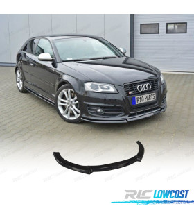 SPOILER LAME DE PARE-CHOCS AVANT AUDI A3 8P 08-13 NOIR BRILLANT