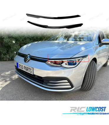 PAUPIÈRES DE PHARES VOLKSWAGEN VW GOLF MK8 20- NOIR BRILLANT