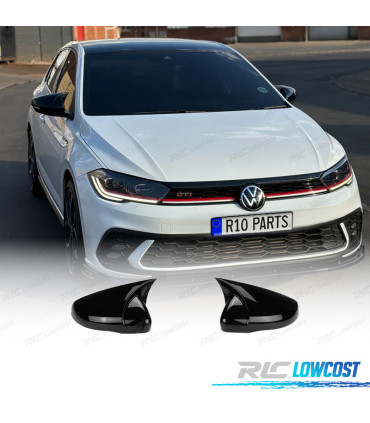COQUES RÉTROVISEURS VOLKSWAGEN VW POLO 21- NOIR BRILLANT
