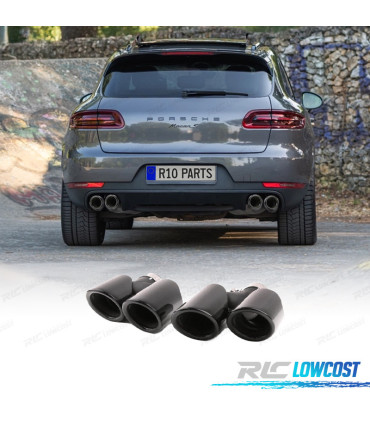 EMBOUT D'ÉCHAPPEMENT PORSCHE MACAN 95B 14-17 LOOK GTS NOIR