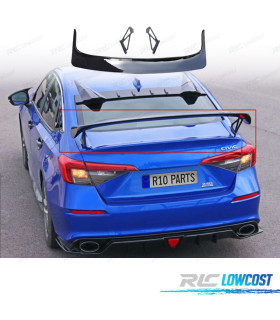 AILERON SPOILER HONDA CIVIC SEDAN 23- LOOK TYPE R NOIR BRILLANT