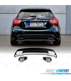DIFFUSEUR ARRIÈRE MERCEDES W176 12-18 LOOK AMG A45 NOIR
