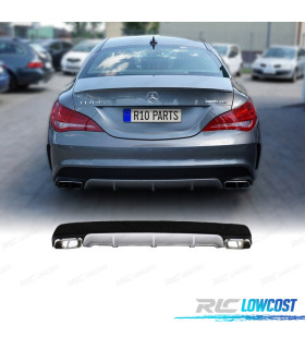 DIFFUSEUR ARRIÈRE MERCEDES CLA W117 LOOK AMG CLA45 + EMBOUT D´ÉCHAPPEMENT