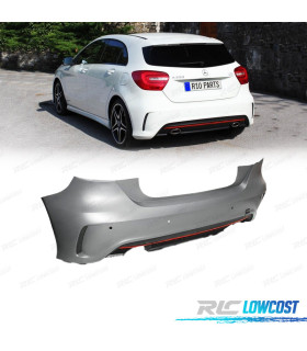 PARE-CHOCS ARRIÈRE MERCEDES CLASSE A W176 LOOK AMG PDC LISERET ROUGE