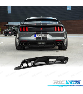 DIFFUSEUR ARRIÈRE FORD MUSTANG 15-17 LOOK GT350 + EMBOUTS D'ÉCHAPPEMENT