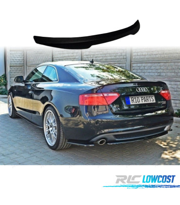 AILERON LAME DE COFFRE AUDI A5 COUPÉ 07-15 LOOK S5 NOIR