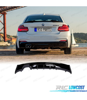 DIFFUSEUR ARRIÈRE BMW F22 F23 LOOK M PERFORMANCE NOIR BRILLANT OO---