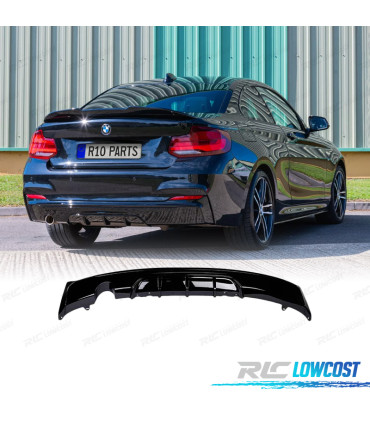 DIFFUSEUR ARRIÈRE BMW F22 13-15 LOOK M PERFORMANCE NOIR BRILLANT