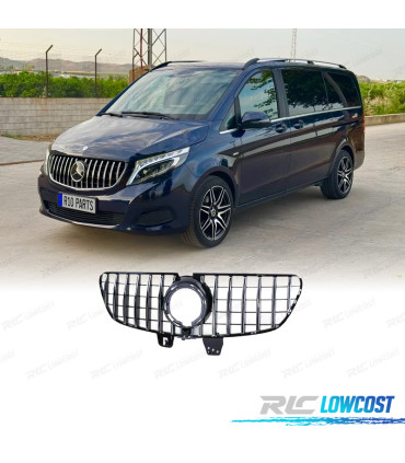 CALANDRE MERCEDES CLASSE V W447 19- NOIR CHROMÉ LOOK AMG