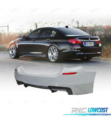 PARE CHOCS ARRIÈRE BMW F10 10-17 LOOK M5 PDC + DOUBLE SORTIE