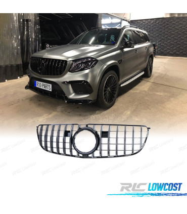 CALANDRE MERCEDES GLS X166 15-19 LOOK AMG GT NOIR CHROMÉ