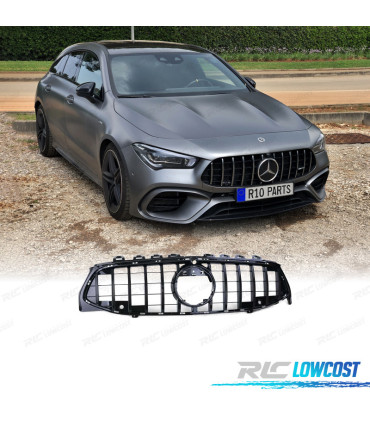 CALANDRE MERCEDES CLA C118 19-23 LOOK AMG GT NOIR BRILLANT