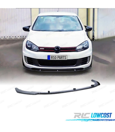 SPOILER LAME AVANT VOLKSWAGEN VW GOLF 6 GTI 09-13 NOIR BRILLANT