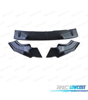 SPOILER LAME AVANT VOLKSWAGEN VW GOLF 7 7.5 17-20 LOOK CLUBSPORT NOIR BRILLANT