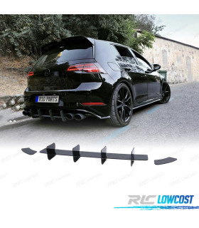 DIFFUSEUR ARRIÈRE VW GOLF 7 GTI 3P 5P 12-20 NOIR BRILLANT