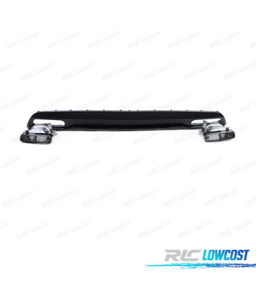 DIFFUSEUR MERCEDES CLASSE A W176 12-15 LOOK AMG A45 + EMBOUTS D'ÉCHAPPEMENT
