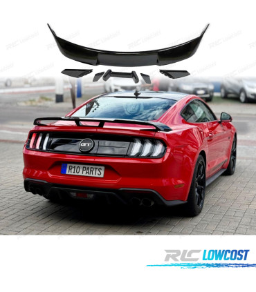 AILERON SPOILER FORD MUSTANG LOOK GT500 15-19 NOIR BRILLANT