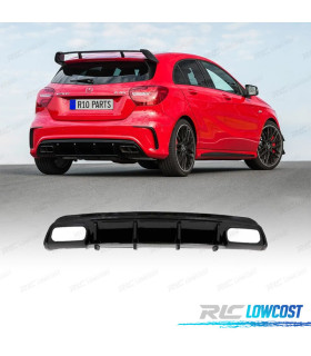 DIFFUSEUR MERCEDES CLASSE A W176 LOOK AMG A45 NOIR BRILLANT