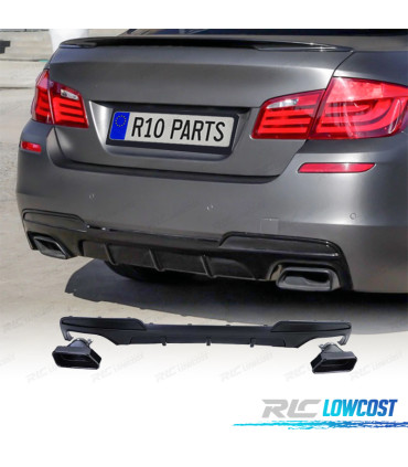 DIFFUSEUR ARRIÈRE BMW SÉRIE 5 F10 F11 10-17 LOOK M PERFORMANCE + ECHAPPEMENT NOIR