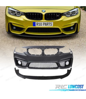 PARE-CHOCS FRONTAL BMW SÉRIE 4 F32 F33 F36 13-18 LOOK M4 SRA ANTIBROUILLARD + SPOILER LIP