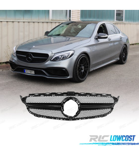 CALANDRE MERCEDES W205 FACELIFT 18- LOOK AMG NOIR BRILLANT