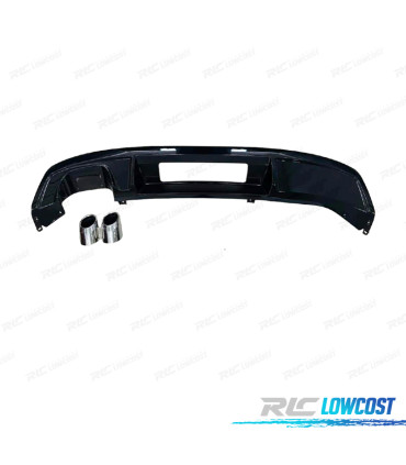 DIFFUSEUR SEAT LEON 17-20 LOOK FR NOIR BRILLANT + EMBOUTS D'ÉCHAPPEMENT