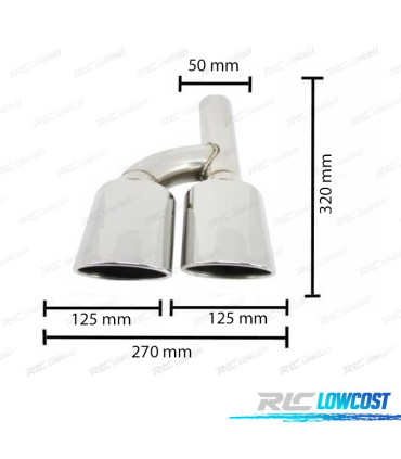 EMBOUTS D´ÉCHAPPEMENT SPÉCIFIQUE LOOK AMG MERCEDES CLASSE C W204 07-15 50X100