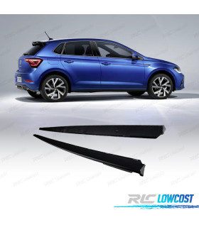 RAJOUTS BAS DE CAISSE VOLKSWAGEN VW POLO 17- LOOK GTI NOIR BRILLANT
