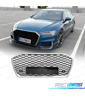 CALANDRE AUDI A6 19-24 LOOK RS6 CHROMÉE