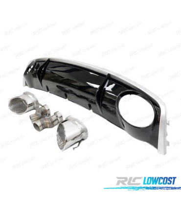 DIFFUSEUR AUDI A4 B8 11-15 LOOK RS4 DOUBLE SORTIE