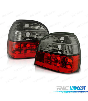 FEUX ARRIÈRE VOLKSWAGEN VW GOLF 3 91-97 ROUGE / FUMÉ