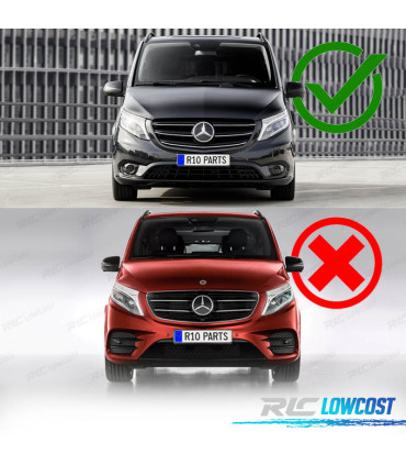 CALANDRE MERCEDES CLASSE V W447 14-19 NOIR CHROMÉ LOOK AMG