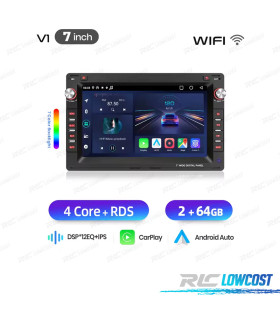 AUTORADIO GPS ANDROID 14 POUR SEAT SKODA VOLKSWAGEN VW 7"