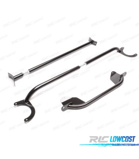 KIT BARRES ANTI-RAPPROCHEMENT RÉGLABLES VOLKSWAGEN VW GOLF MK1 74-83 NOIR