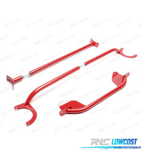 KIT BARRES ANTI-RAPPROCHEMENT RÉGLABLES VOLKSWAGEN VW SCIROCCO MK1 MK2 74-92 ROUGE
