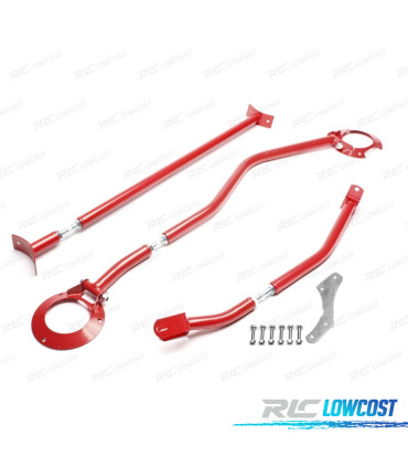 KIT BARRES ANTI-RAPPROCHEMENT RÉGLABLES VOLKSWAGEN VW DERBY 81-84 ROUGE