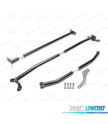 KIT BARRES ANTI-RAPPROCHEMENT RÉGLABLES VOLKSWAGEN VW POLO 6N 94-01 NOIR