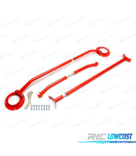 KIT BARRES ANTI-RAPPROCHEMENT RÉGLABLES VOLKSWAGEN VW VENTO 1H 1HXO 92-98 ROUGE