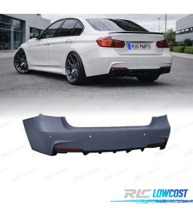 PARE CHOCS ARRIÈRE BMW F30 LOOK M PERFORMANCE PDC DOUBLE SORTIE GAUCHE