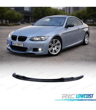 SPOILER LAME AVANT BMW E92 E93 06-10 LOOK M NOIR BRILLANT
