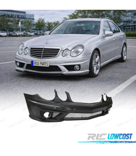 PARE CHOCS FRONTAL MERCEDES CLASSE E W211 06-09 LOOK AMG +ANTI-BROUILLARD