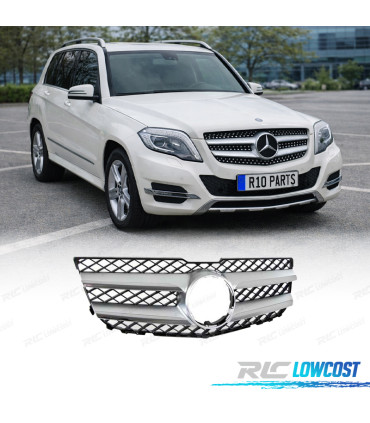 CALANDRE MERCEDES GLK X204 12-15 LOOK AMG NOIR ARGENT