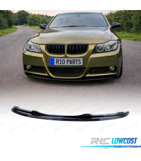 SPOILER LAME AVANT BMW E90 E91 05-08 LOOK M NOIR BRILLANT