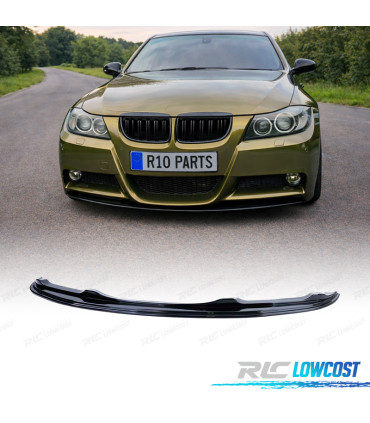 SPOILER LAME AVANT BMW E90 E91 05-08 LOOK M NOIR BRILLANT