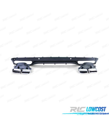 DIFFUSEUR MERCEDES CLASSE C S205 14-18 LOOK AMG NOIR MAT + SORTIES D'ÉCHAPPEMENT
