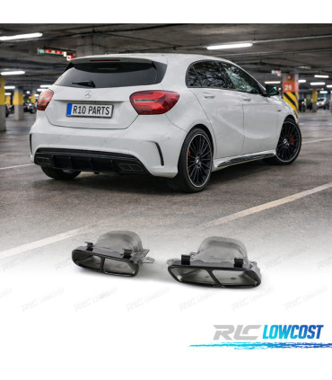 EMBOUT D´ÉCHAPPEMENT MERCEDES AMG W176 13-18 CLA W117 13-18 GLA X156 14-19 A45 AMG NOIR
