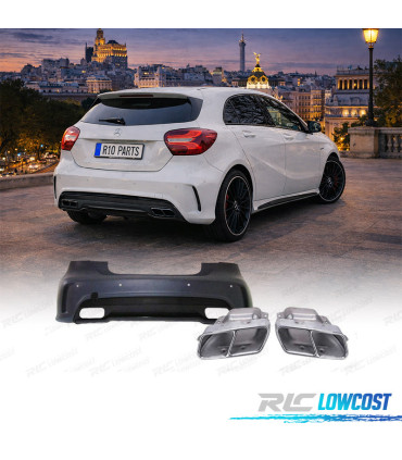 KIT CARROSSERIE MERCEDES CLASSE A W176 AMG A45 BOUCLIERS + BAS DE CAISSE + SORTIES D'ÉCHAPPEMENT