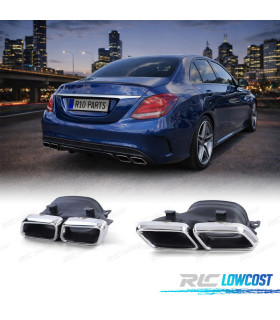 EMBOUT D'ÉCHAPPEMENT MERCEDES CLASSE C W205 14-21 LOOK AMG
