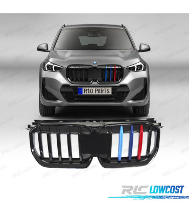 GRILLE BMW X1 U11 22- LOOK M NOIR BRILLANT TRICOLORE
