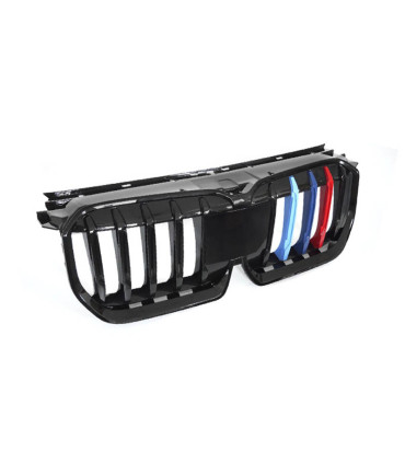 GRILLE BMW X1 U11 22- LOOK M NOIR BRILLANT TRICOLORE